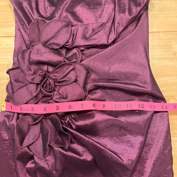 Jessica McClintock Burgundy Strapless Vintage Cocktail Party Dress- Runs Small - Picture 5 of 9